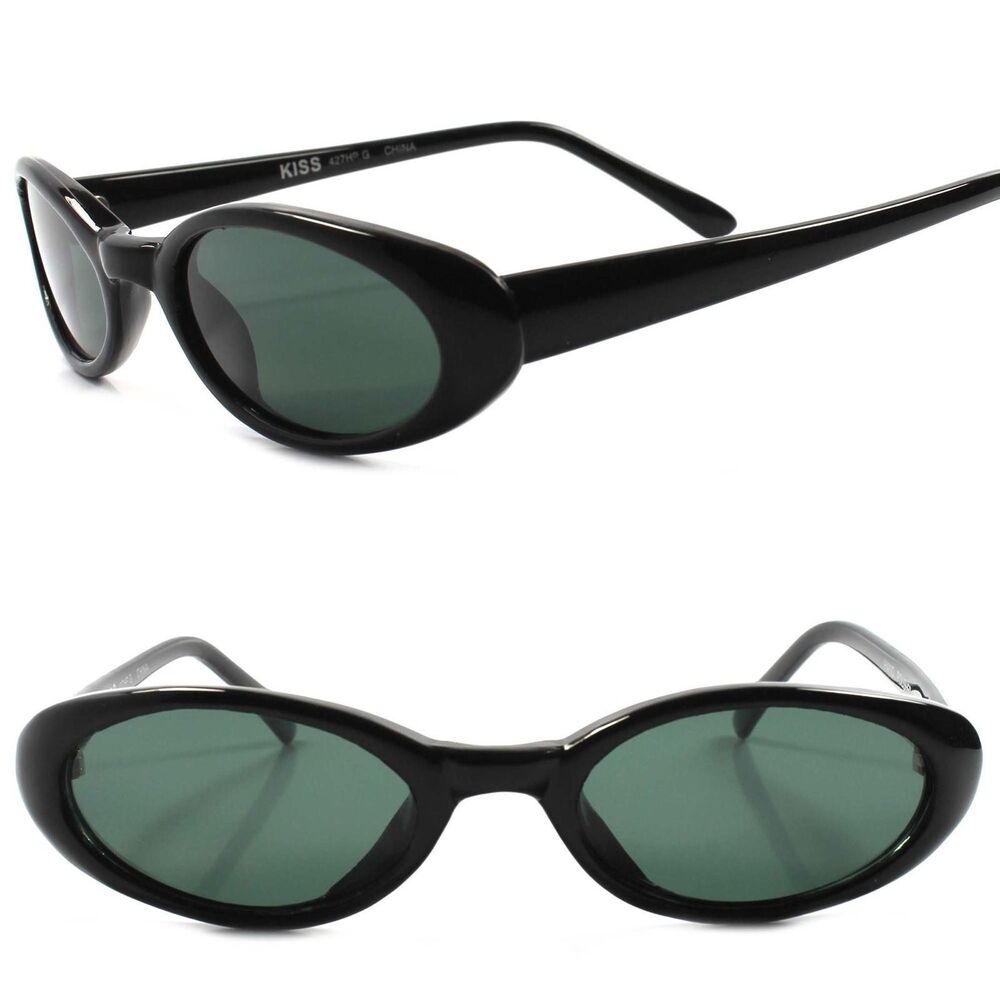 Old stock Classic Genuine Vintage 80s 90s Fashion Black Small Cat Eye Sunglasses